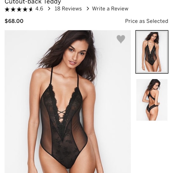 PINK Victoria's Secret Other - Victoria’s Secret lingerie cutout-back teddy